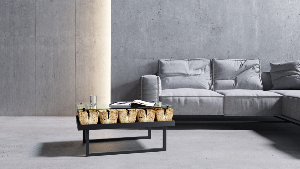 Mały stolik drewniany ława metalowo drewniana