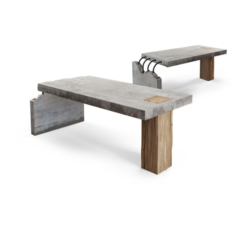 Betonowy stolik meble z betonu