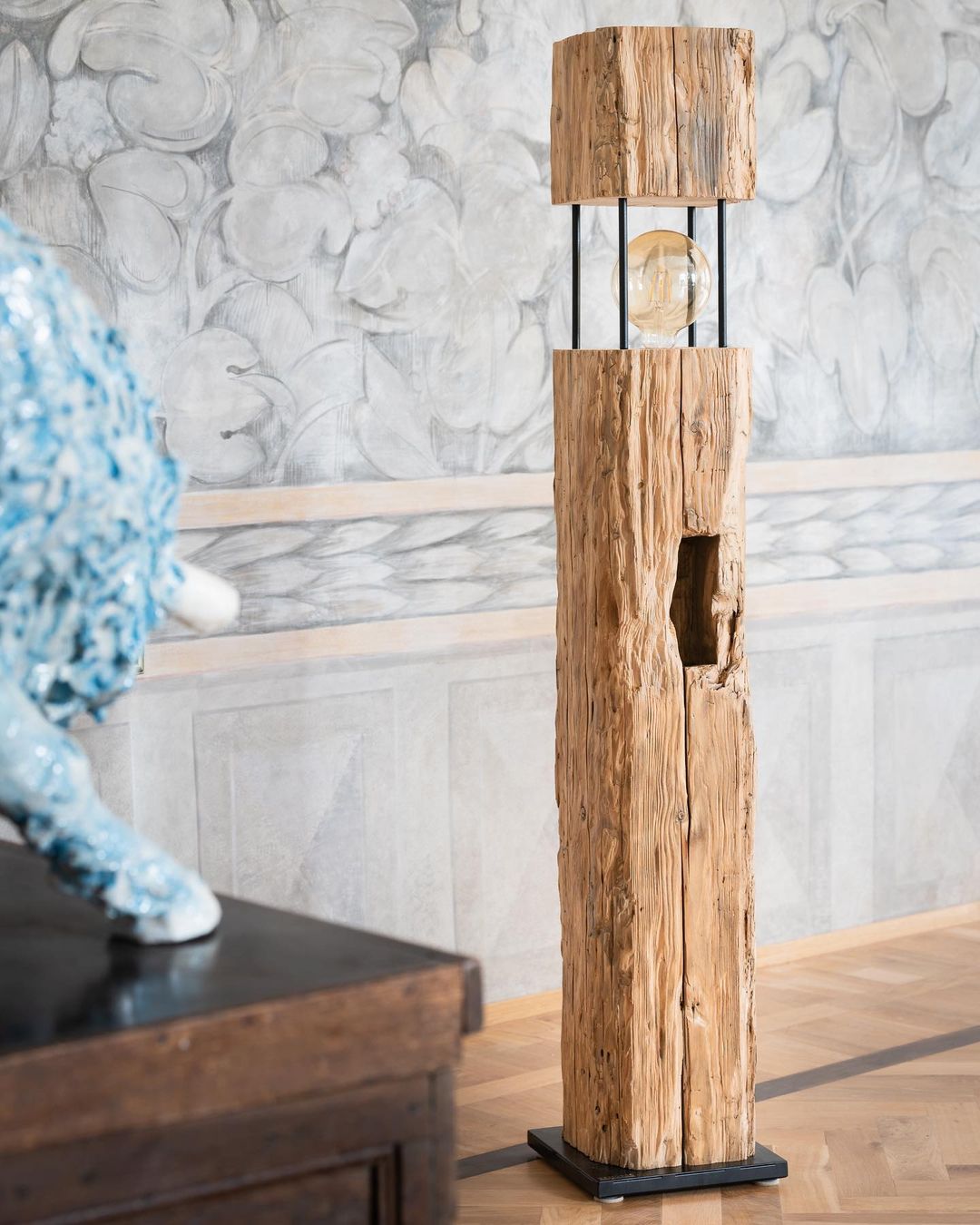 Drewniana lampa Kamienna Góra