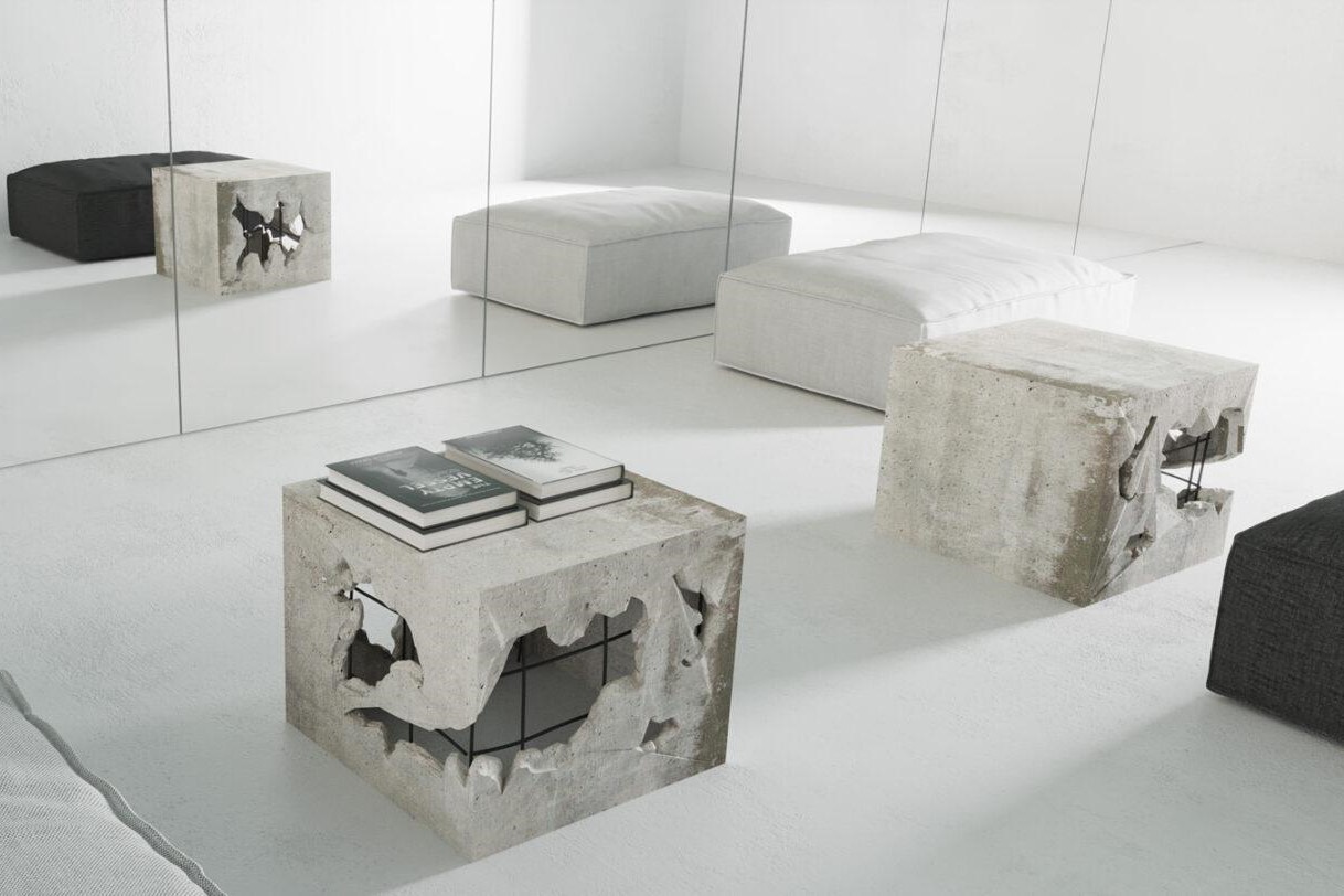 betonowe ławy kwadratowe